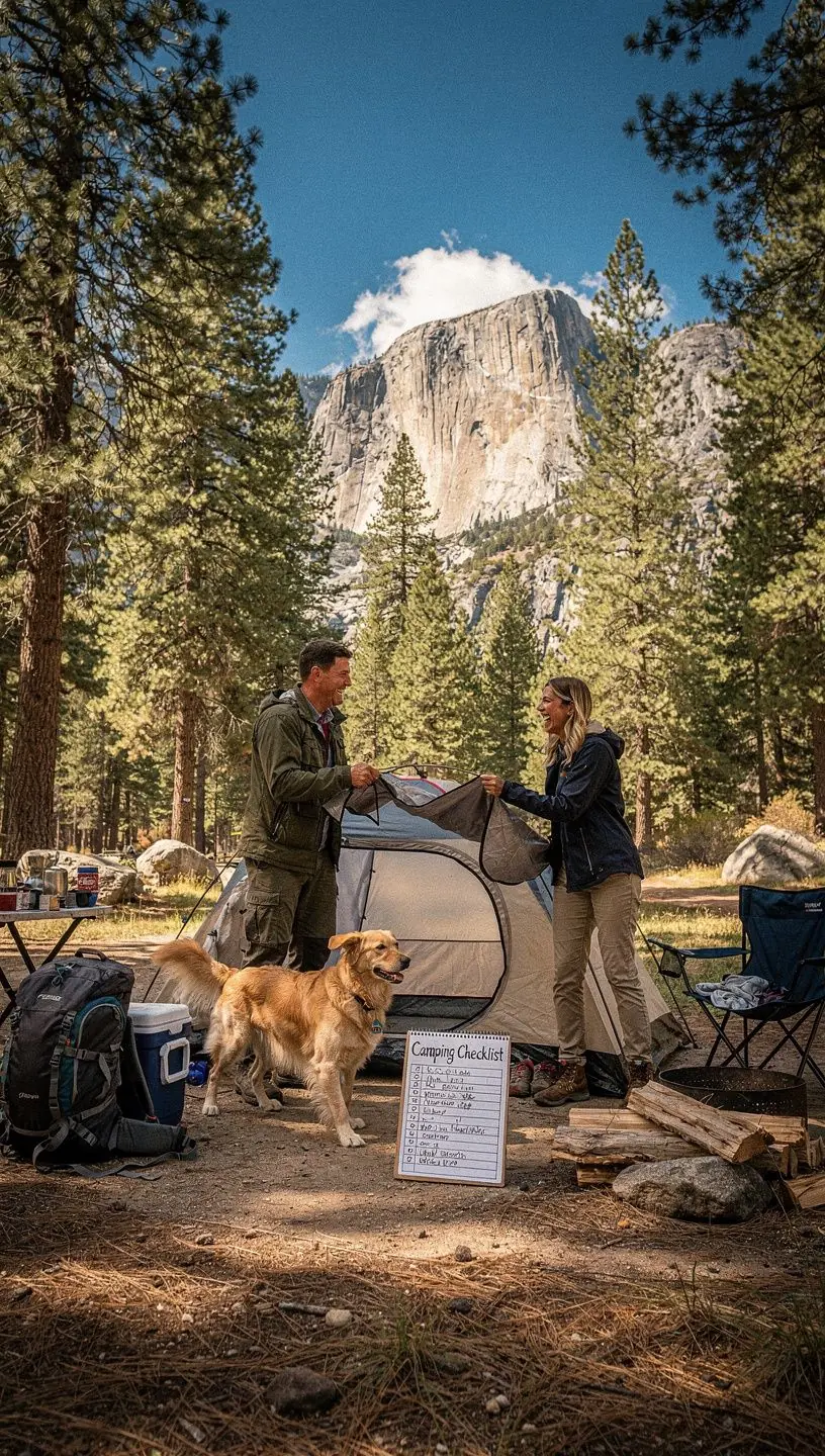Пейзаж с озером и горами на фоне, идеально подходящий для отдыха и пикника.