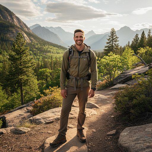 Пикник на траве с рюкзаками и набором для еды на природе